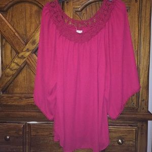 Burgundy blouse size 3x